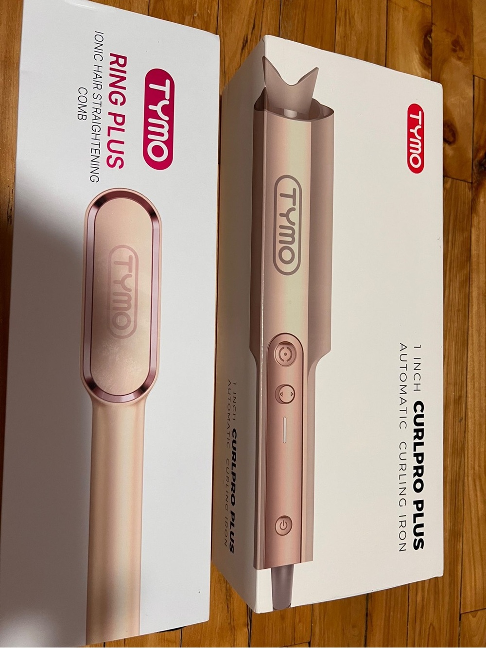 Tymo Ring Plus & CurlPro Plus 1-Inch Hair Tools in Rose Gold